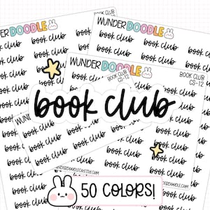 Pegatinas para el planificador del club de lectura / Fuente CS / pegatinas de lectura