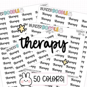 Therapy Planner Stickers | RF-16 | Font RF | appointment stickers