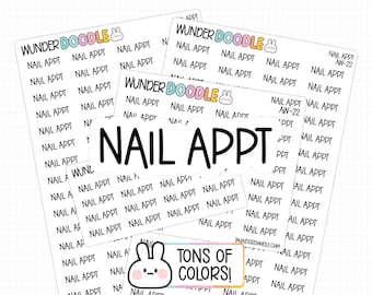 Pegatinas para agenda de citas de manicura / Otoño/Invierno 2022 / pegatina de cita