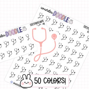 Stethoscope Planner Stickers | IC-06 | Icon Stickers | doctor appointment stickers