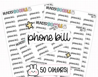 Stickers pour agenda de facture de téléphone | Police MS
