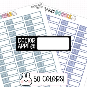 Doctor Appt Planner Stickers | Font AW | BOX-04 | appointment reminder stickers