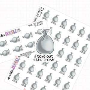 Stickers poubelle à emporter | IC-044 | autocollants de corvée