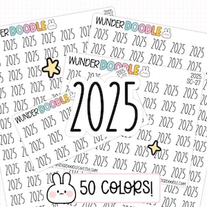 2025 Planner Stickers | SC-27 | Font MS | functional stickers