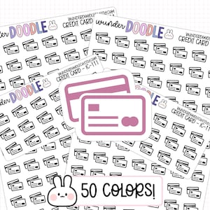 Pegatinas para planificador de tarjetas de crédito / IC-111 / pegatinas con iconos