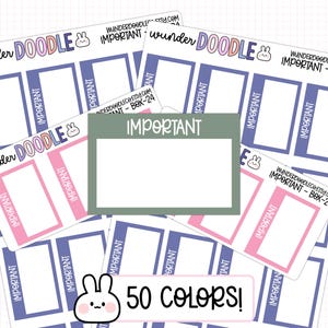 Important Planner Stickers | Font AW | BOX-24 | functional stickers