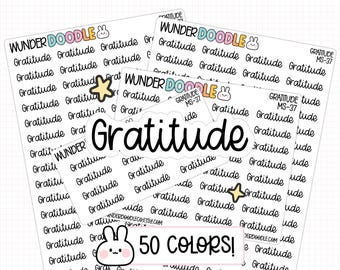 Gratitude Planner Stickers | MS-37 | Font MS | functional stickers