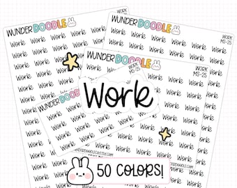 Work Planner Stickers | MS-25 | Font MS | functional stickers