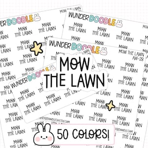 Maai het gazon plannerstickers | AW-28 | Lettertype AW | functionele stickers