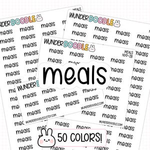 Meals Planner Stickers | NYP-28 | meal planning sticker