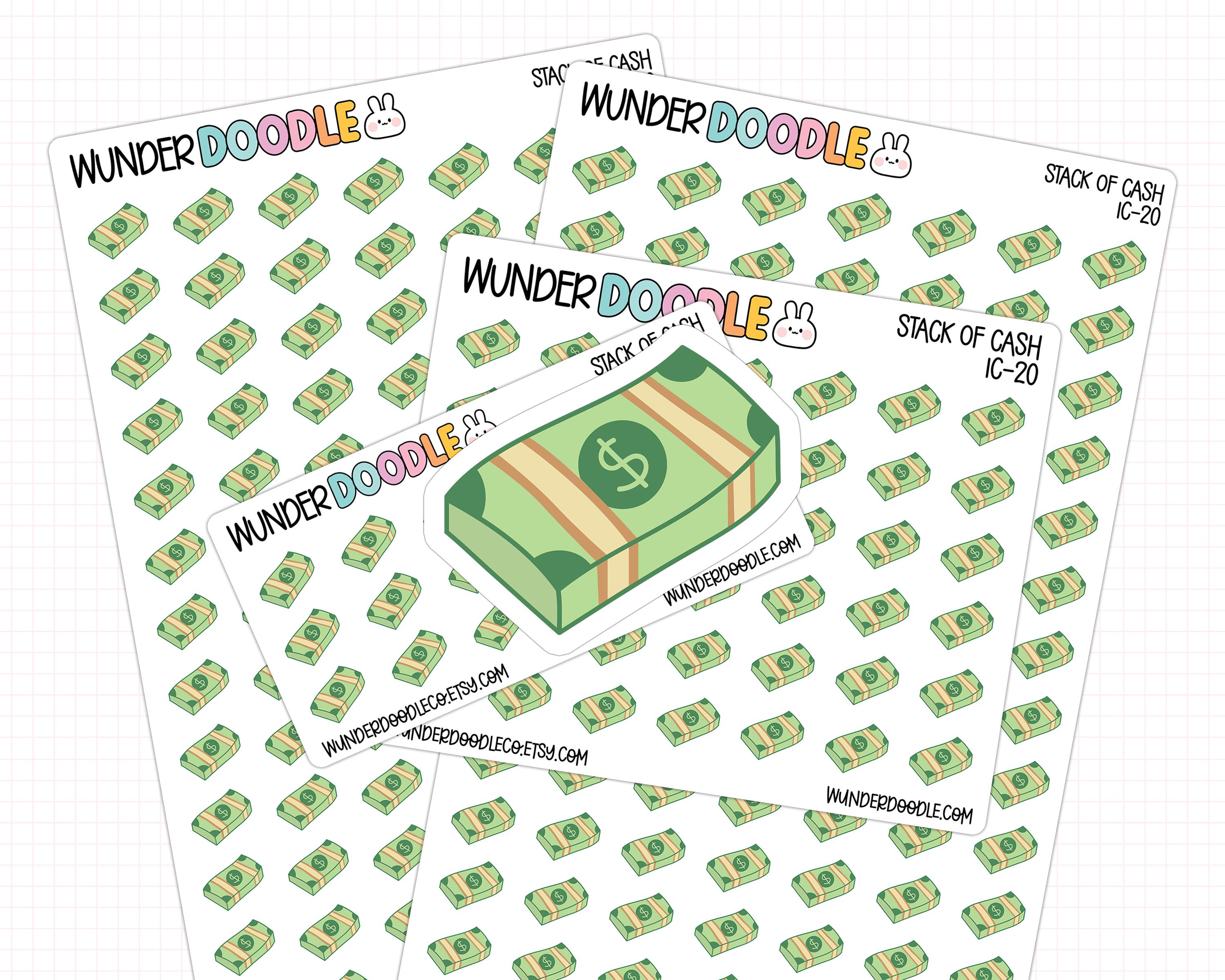 Cash Stack Planner Stickers | IC-20 | Budget Icons - Etsy