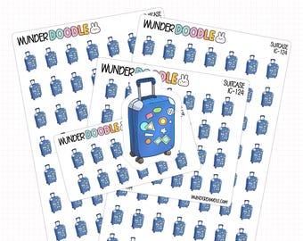 Suitcase Planner Stickers | IC-124 | travel icon stickers