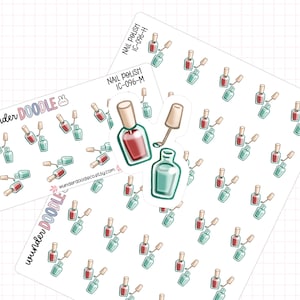 Nail Polish Planner Stickers | IC-096 | nail appointment stickers