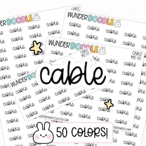 Naklejki na planer kabli | MS-01 | Czcionka MS | naklejki na rachunki