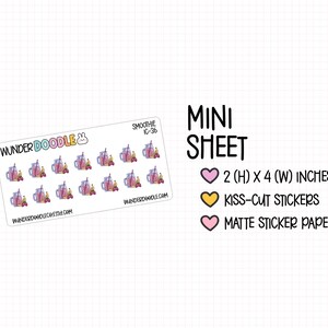 Smoothie Planner Stickers | IC-36 | Food Tracker Icons image 4