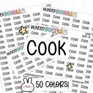 Adesivos Cook Planner | NYP-14 | Fonte NYP | adesivos funcionais
