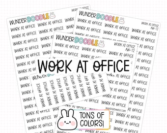Work At Office Planner Stickers | AW-12 | remote work sticker