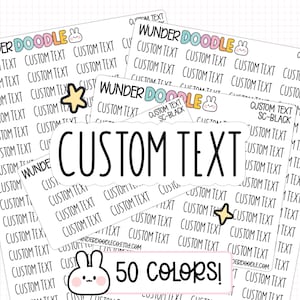 Aangepaste tekstplannerstickers | Lettertype SC | SC-AANGEPAST | aangepaste stickers