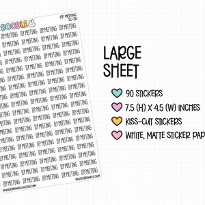IEP Meeting Planner Stickers | SC-28 | Font MS | functional stickers image 2