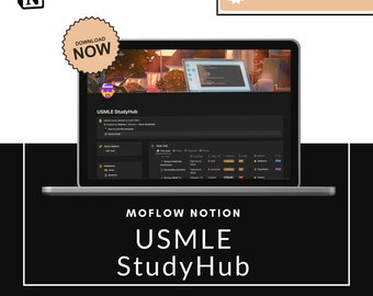 USMLE Studyhub Planner - Modèle de notions pour étudiants en médecine, préparation aux examens et suivi des scores