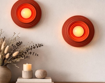Cordless Wall Sconce Pair, Mid Century Modern Wireless Wall Light, Dimmable Rechargeable Bedroom Sconce, Battery Operated Accent Lamp