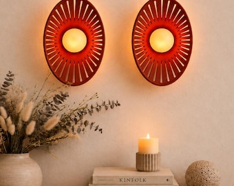 Wireless Wall Sconce Pair, Battery Operated Rechargeable Dimmable LED Wall Light Set with Remote, Renter Friendly Mid Century Modern Lamp