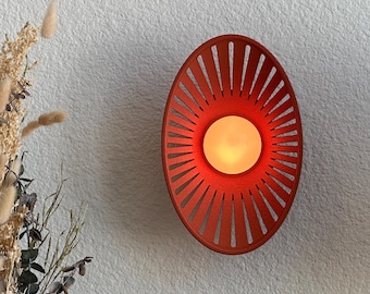 Wireless Wall Sconce, Battery Operated Rechargeable Dimmable LED Wall Light with Remote, Renter Friendly Mid Century Modern Lamp