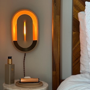 Plug-In Wall Sconce Bedroom Lamp, Mid Century Modern Bedside Light