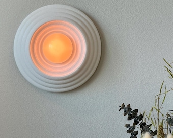 Mid Century Modern Dimmable Wireless Wall Sconce: Cordless Rechargeable Accent and Bedside Lamp. Renter friendly mood and night light.