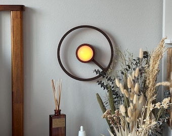 Minimalist Wireless Wall Sconce – Mid Century Modern Battery Operated Light, Dimmable Rechargeable Bedroom Lamp, Renter Friendly Lighting