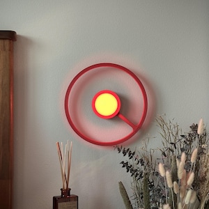 Battery Operated Wall Sconce Light – Mid Century Modern Wireless Lamp, Dimmable Rechargeable Bedroom Lighting, Renter Friendly Accent Decor