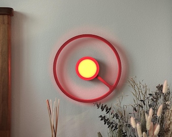 Battery Operated Wall Sconce Light – Mid Century Modern Wireless Lamp, Dimmable Rechargeable Bedroom Lighting, Renter Friendly Accent Decor