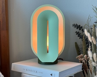 Matcha Green Mid-Century Modern Table Lamp: Dimmable Bedside Mood Lighting