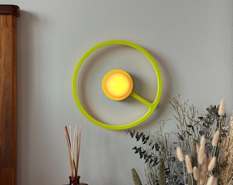 Mid Century Modern Wireless Wall Sconce Battery Operated Lamp, Dimmable Rechargeable Bedroom Light, Renter Friendly Home Accent light