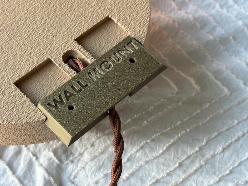 Wall mount for the sconce set in the open position