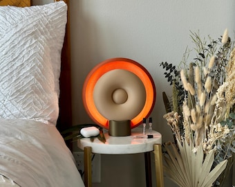 Table Lamp – Dimmable Mid-Century Modern Accent Lamp for Living Room or Bedroom light. Mood Lighting for bedside table.