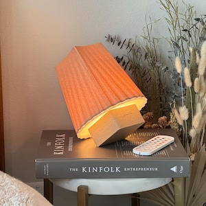 Cordless Rechargeable Table Lamp – Dimmable Mid Century Modern Light with Remote, Warm & Color-Changing Light, Relaxing Mood Lamp Nightlight