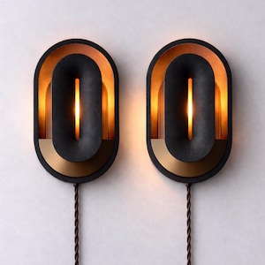 Plug in Wall Sconce Set: Mid Century Modern Bedside Dimmable Wall Lights, Nightstand Lamp with Smart LED APP Control