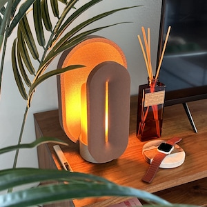 Modern Dimmable Table Lamp Minimalist Bedside Light, Smart App-Controlled Mood Lamp for Bedroom, Living Room, or Home Office Decor