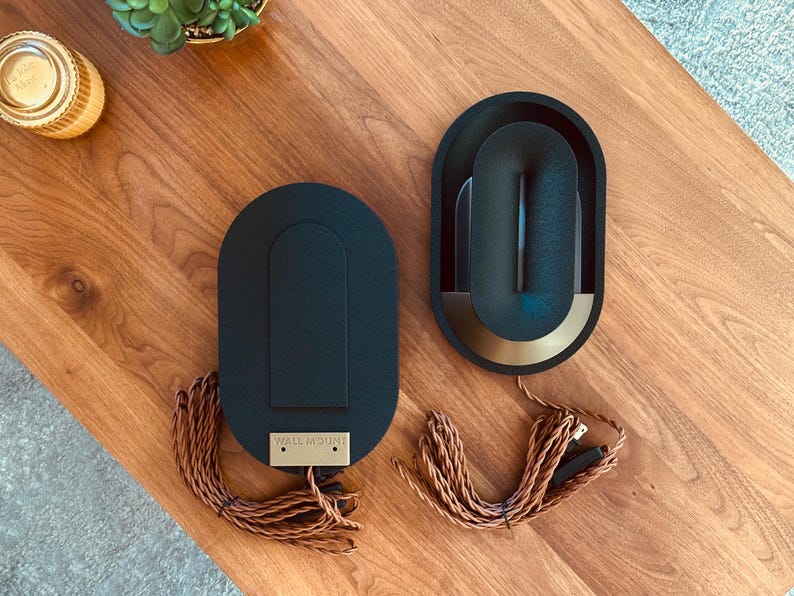Black Wall Sconce Set in Mid Century Modern Lamps, Bedside Lights, Dimmable Nightstand Lamp, Ambient Mood Lighting, Housewarming Gift