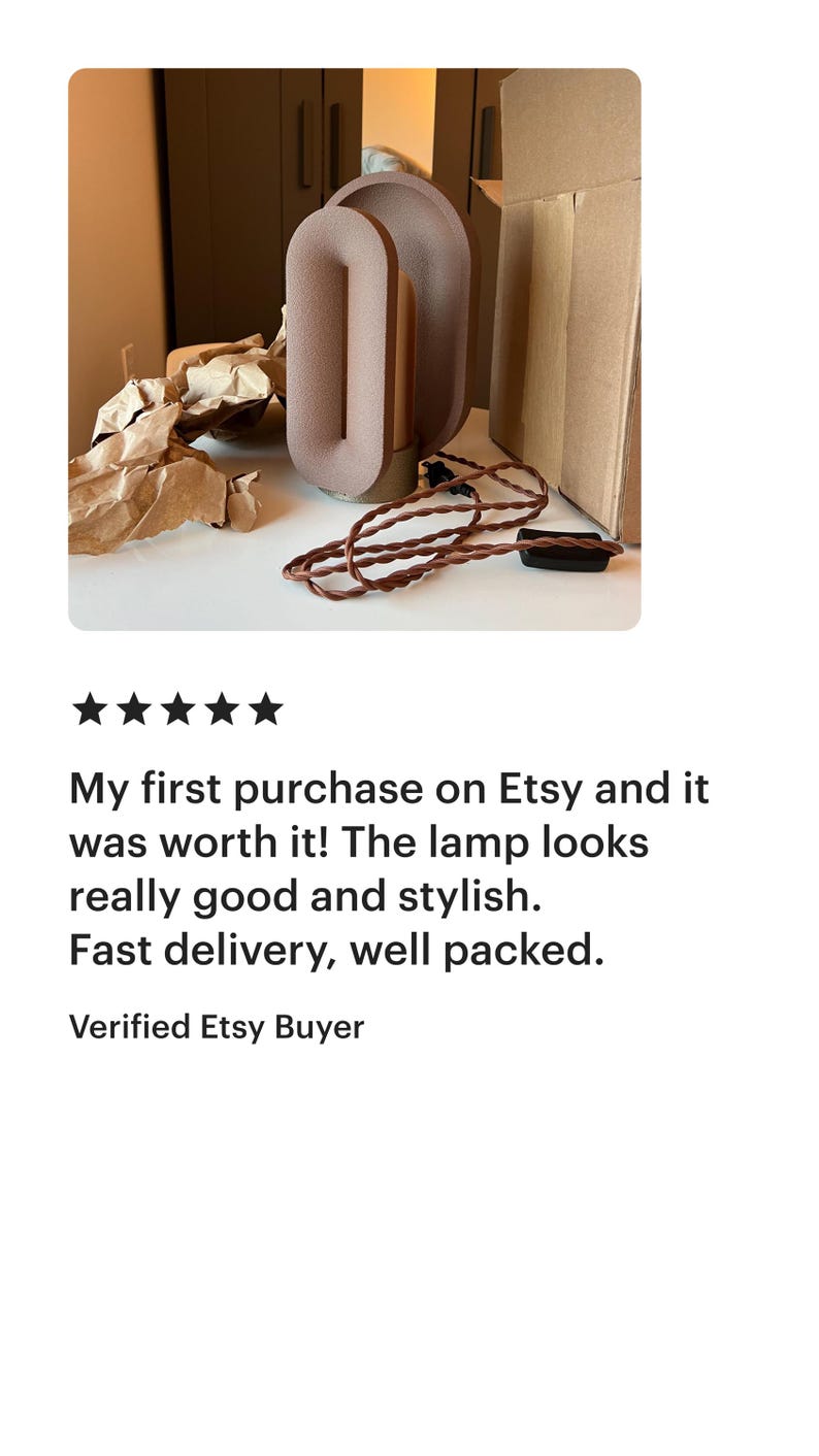 Modern Table Lamp with Dimmable Light, Mid Century Lamp, Minimalist Lamp for Home and Office, Bedside Lamp, Mood Lighting, Accent Lighting image 15