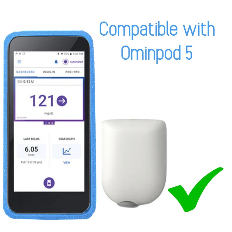 Omnipod 5 PDM Flexible Case with AirTag Holder Customizable Colors and Text image 5