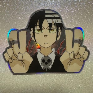 Death the kid holographic sticker