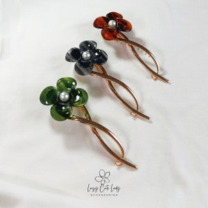 Floral Hair Clip: Sustainable Acetate Flower Hair Pin