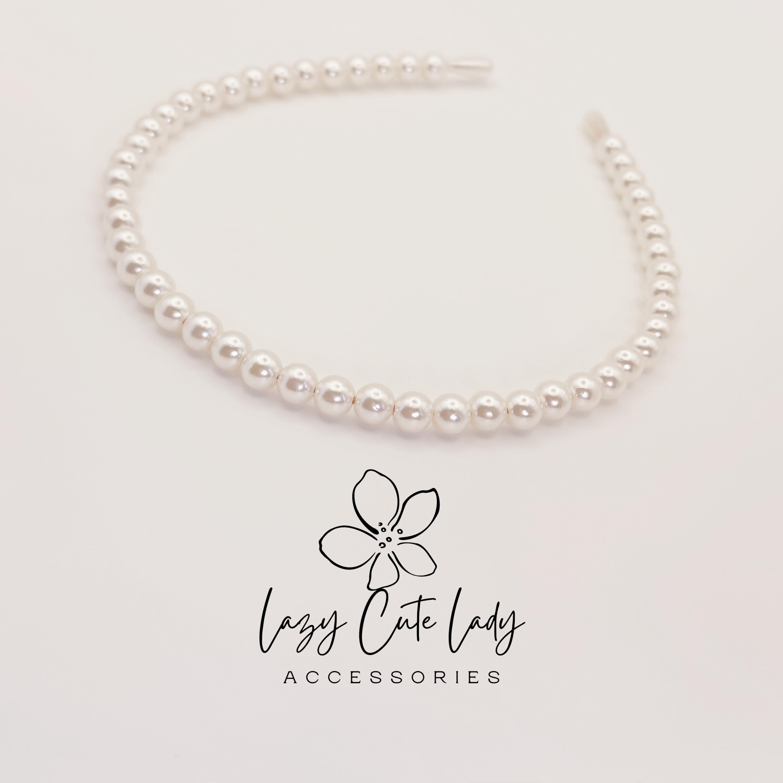 New Coquette 6pc Pearl Headband Bridal Wedding Elegant Hair Accessories Bundle eden-luxe-bridal-headbands-  main image 2