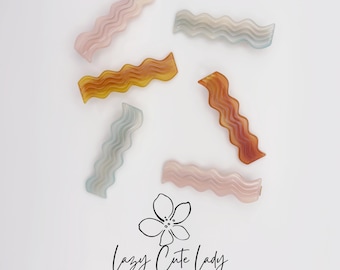 Eco Acetate Wave Barrette – Soft Matte Finish Hair Clip