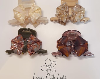 Fermaglio per capelli con fiocco in acetato ecologico – Elegante fermaglio grande per donna, accessorio per capelli in stile francese