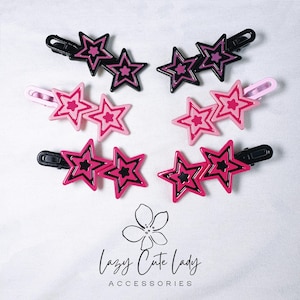 Dual Star Hair Clip - Cool & Chic Two-Tone Star Design- Cute Hair Clips- Gift