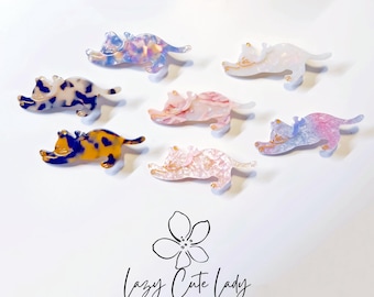 Cat Stretch Hair Clip: Eco-Friendly Acetate Accessory