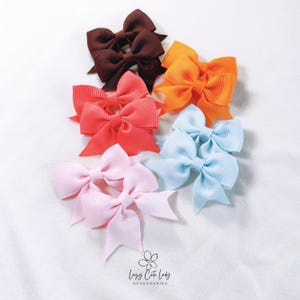 Mini Bow Hair Clips Set – Cute and Versatile - Baby Hair Accessory - Hair Bow for girls- Colorful Hair Bow